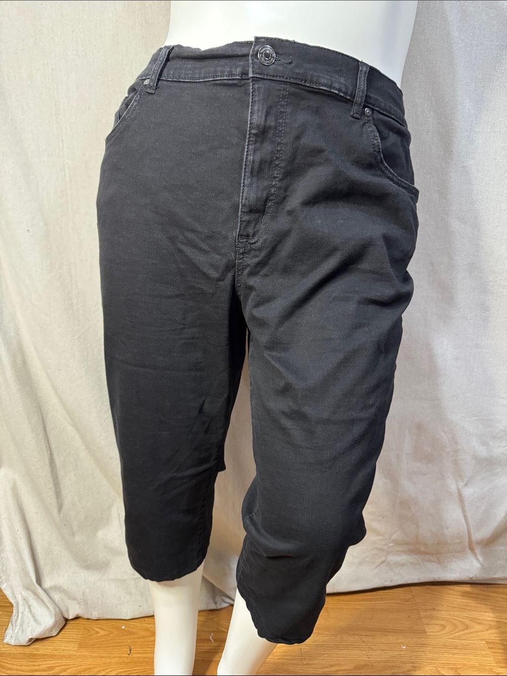 Black woman’s Crop Jeans Terra & sky 22w skinny